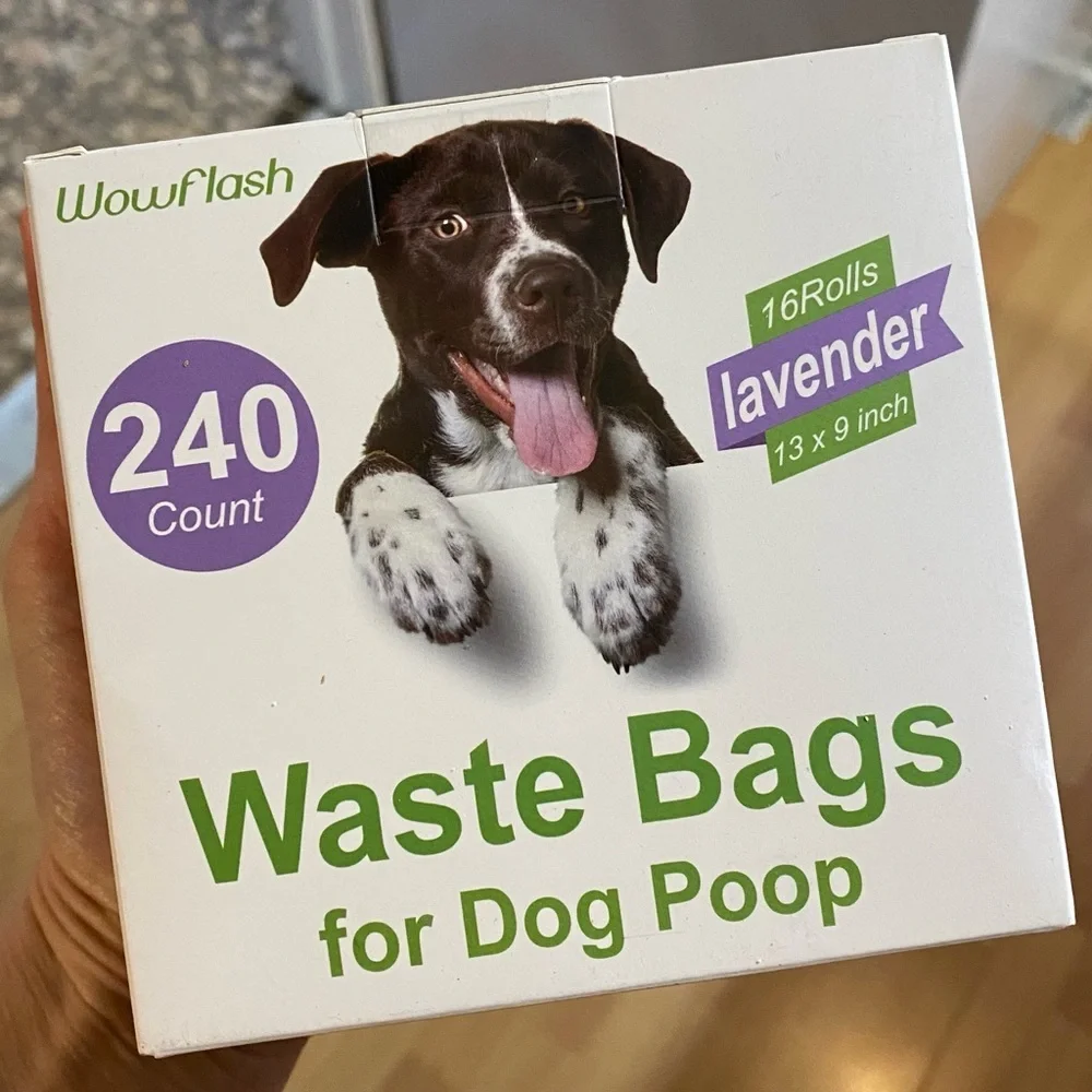 Dog Bags For Walking Lavender Scent 240 Pack Green Bag On Roll NEW
